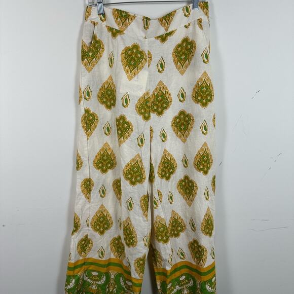 NWT Haute Hippie Linen Blend Short Sleeve and Wide Leg Set Size Large - Picture 3 of 16